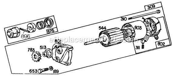 Briggs & Stratton 421417-0102-99 Engine Electric Starter And Chart Diagram