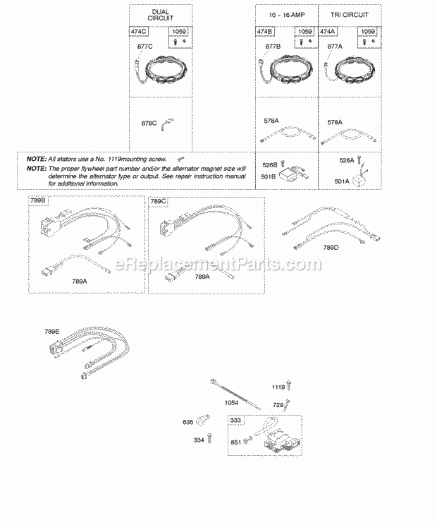 Briggs and Stratton 445777-0112-E2 Engine Alternator Ignition Diagram