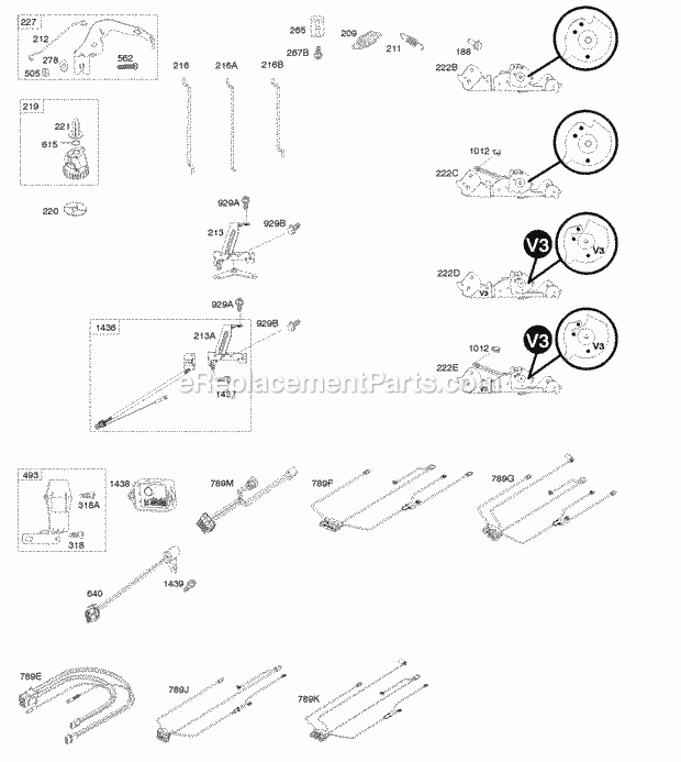 Briggs and Stratton 44Q977-0200-G5 Engine Controls Electronic Fuel Management Diagram