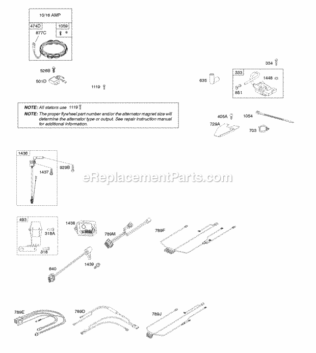 Briggs and Stratton 49M877-0046-G1 Engine Alternator Ignition Diagram