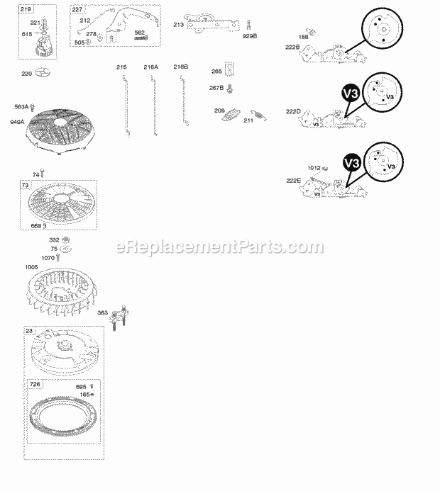 Briggs and Stratton 49M877-0112-G5 Engine Controls Diagram