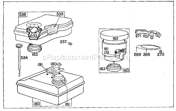 Briggs & Stratton 60200 Series Engine Page E Diagram