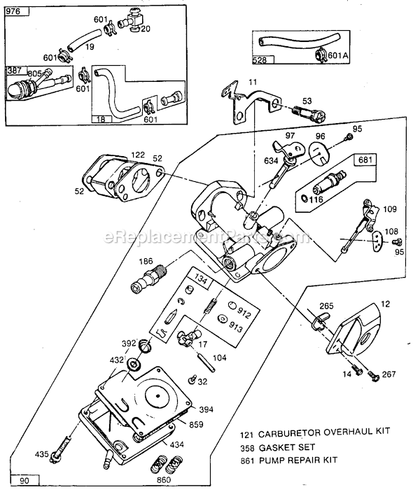 Briggs & Stratton 62030 Series Engine Page B Diagram