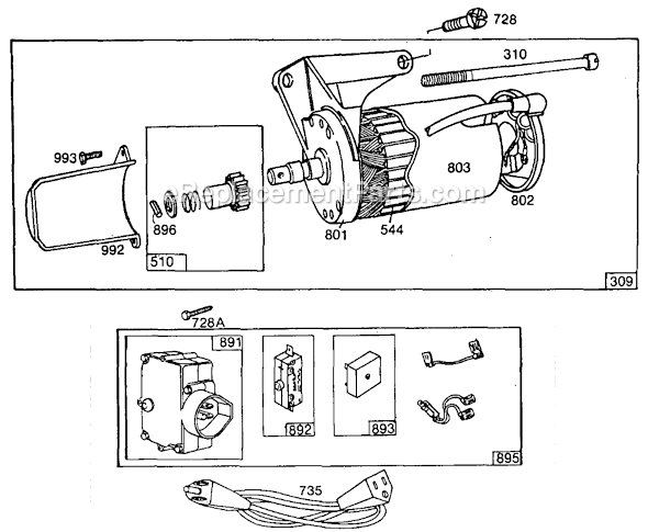 Briggs & Stratton 62030 Series Engine Page D Diagram