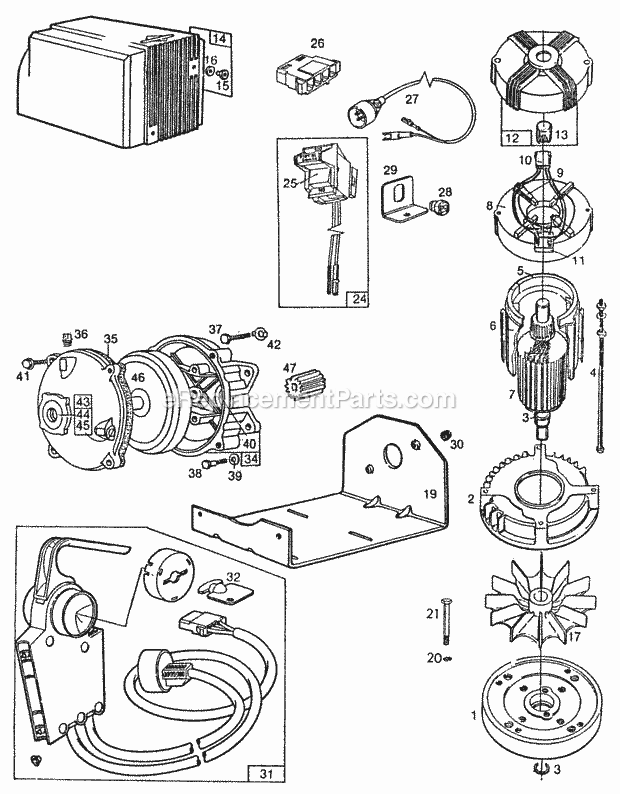 Briggs and Stratton 748001-0124-02 Engine MotorControlsCover748005 Diagram