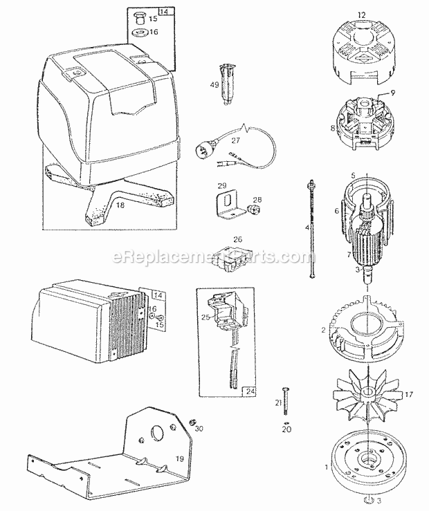 Briggs and Stratton 748002-0328-01 Engine Motor Housing Misc Diagram