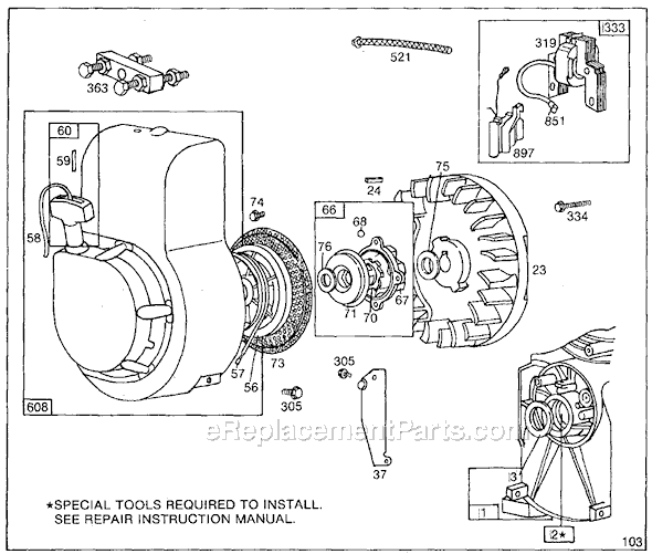 Briggs & Stratton 81200 Series Engine Page C Diagram