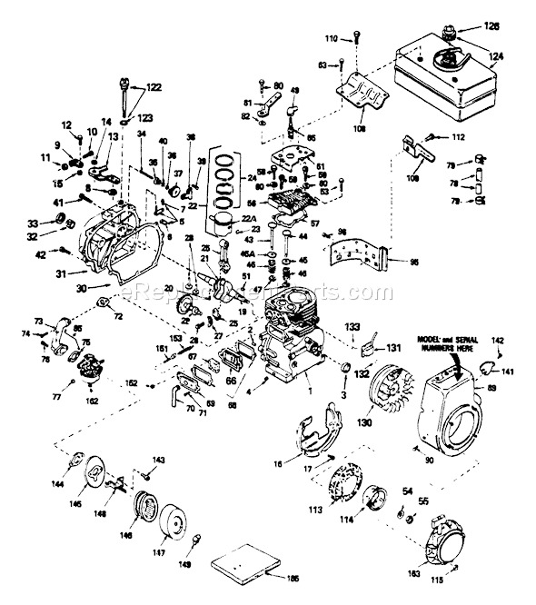 Briggs and Stratton 8762-1 3,500 Watt Portable Generator Page B Diagram