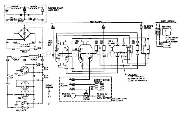 Briggs and Stratton 8865-5 L4000, 4,000 Watt Portable Generator Page D Diagram