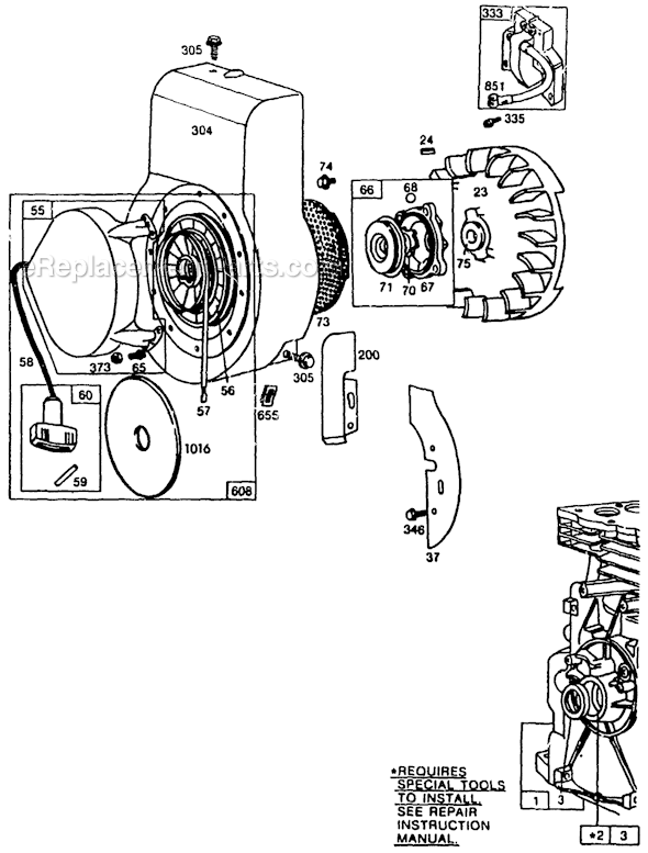Briggs and Stratton 8965-2 2,400 Watt Generator Page E Diagram
