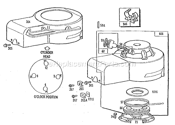 Briggs & Stratton 90700 Series Engine Page F Diagram