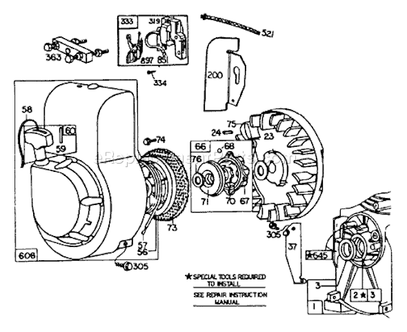 Briggs and Stratton 9114-1 1,400 Watt Generator Page B Diagram