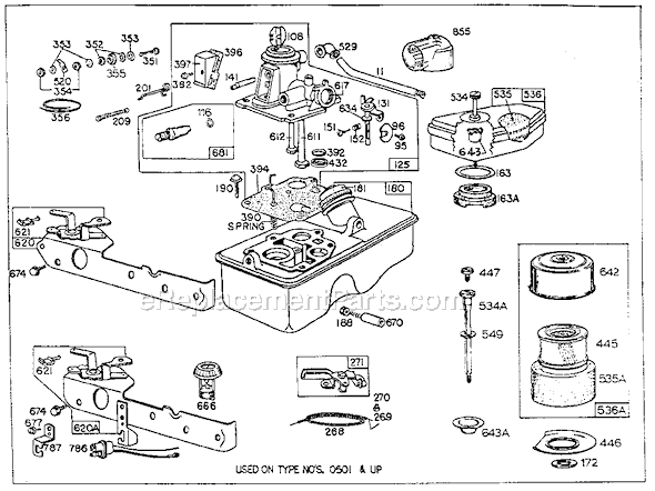 Briggs & Stratton 92900 Series Engine Page D Diagram