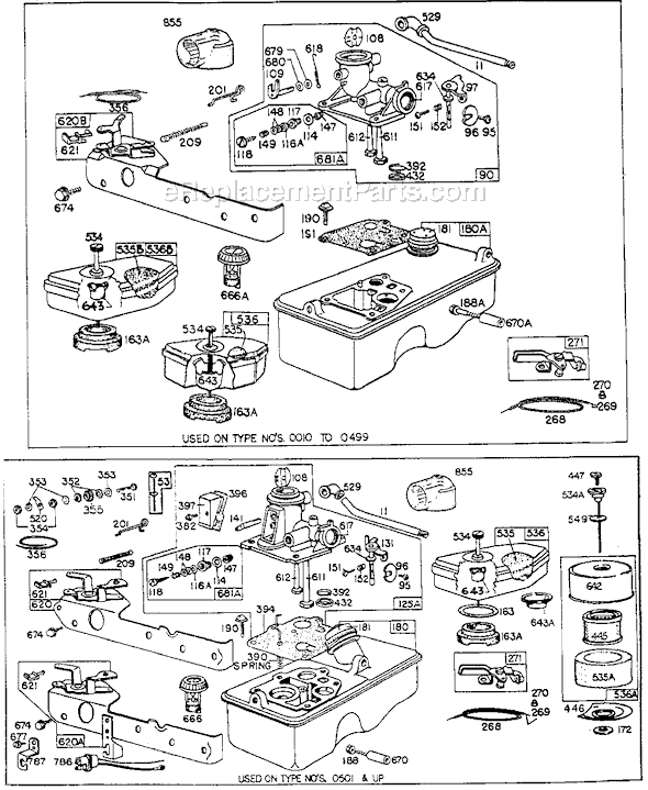 Briggs & Stratton 92900 Series Engine Page E Diagram