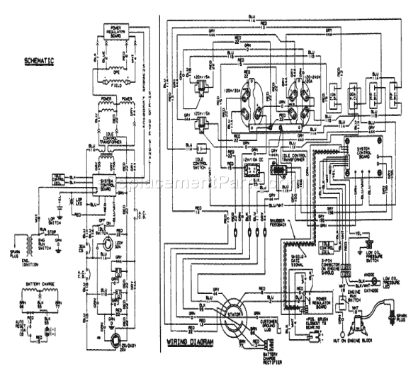 Briggs and Stratton 9514-1 3,500 Watt Generator Page E Diagram