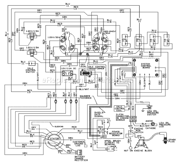 Briggs and Stratton 9777-3 4,000 XL Generator Page E Diagram