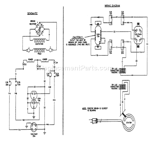 Briggs & Stratton 9883-0 SVP 4200 Generator Page B Diagram