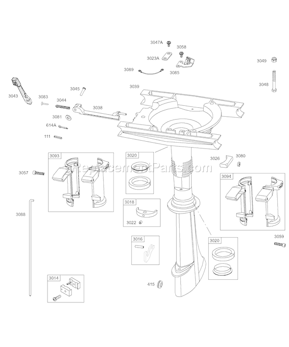 Briggs and Stratton AA0101-0020 Outboard Motor Page D Diagram