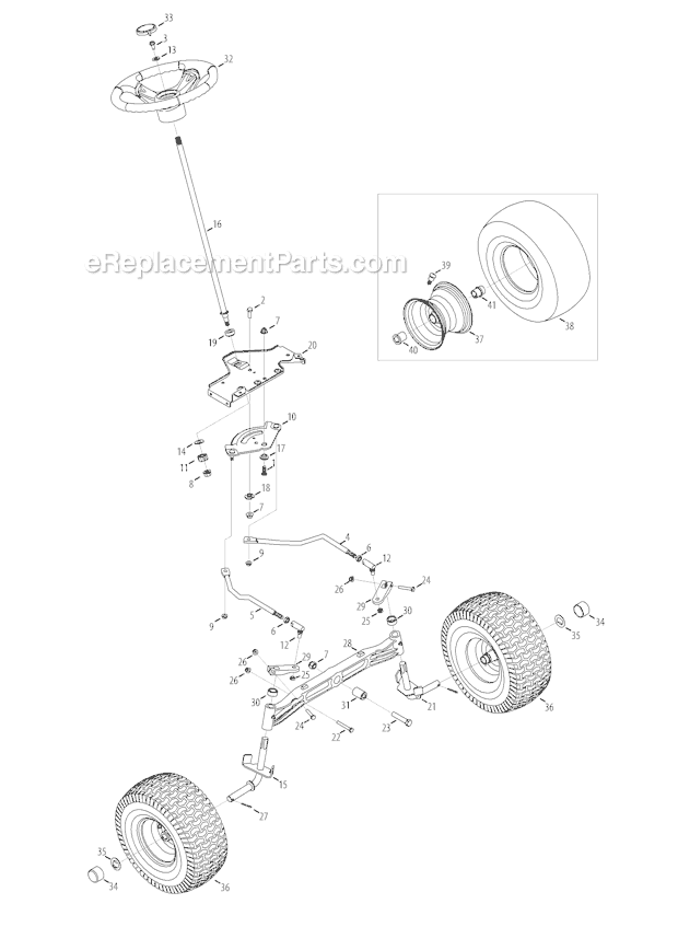 Troy-Bilt TB2450 (13WQ92KP066) (2011) Lawn Tractor Page H Diagram