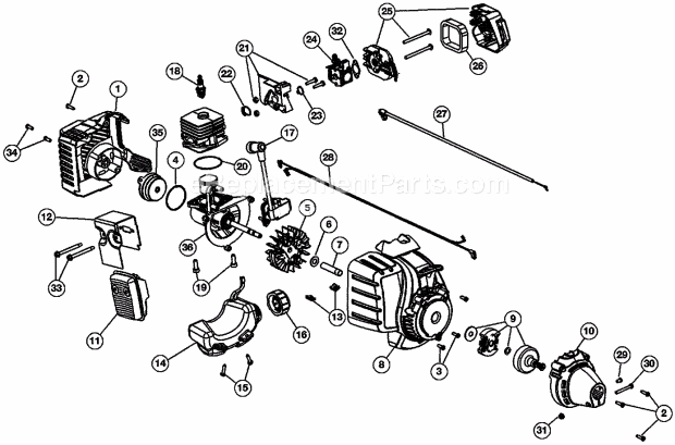 Troy-Bilt TB32EC Parts List And Diagram - (41BDZ32C766 ...