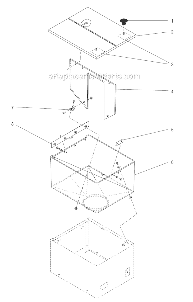 BUNN FPG-2 DBC Portion Control Grinder Hopper & Lid Assembly Diagram