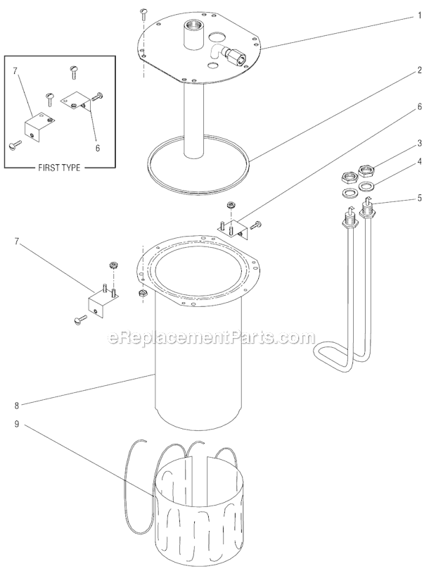 BUNN OHWA Hot Water Equipment Tank And Components Diagram