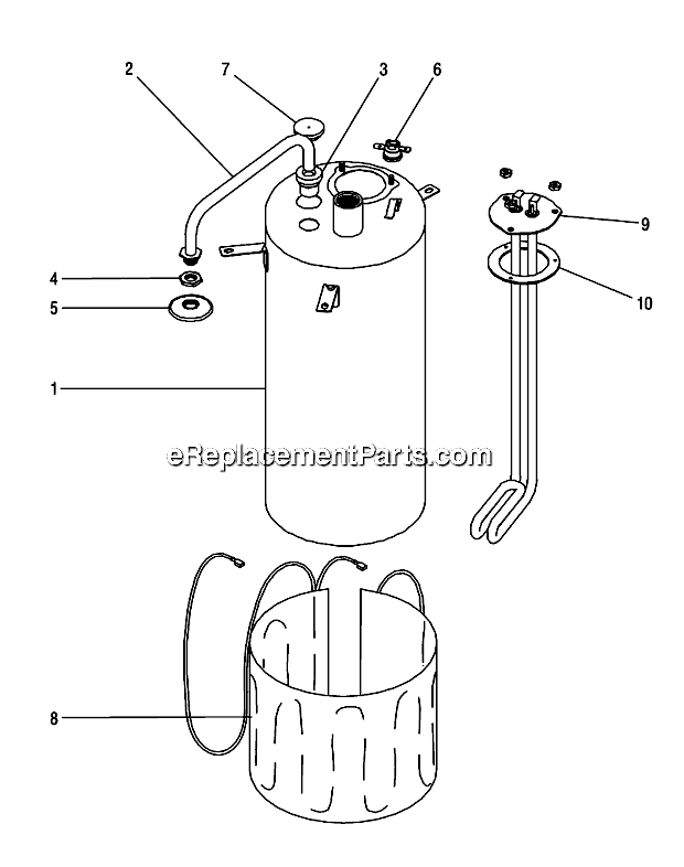 BUNN VPS (With Lighted Switch) Coffee Brewer With Warmer 3 Tab Tank And Components Diagram