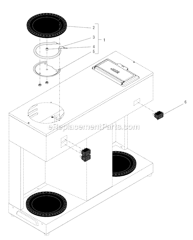 BUNN VPS (With Lighted Switch) Coffee Brewer With Warmer Warmers And Switches Diagram