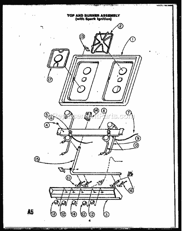 Caloric RLD346 Slide-In, Gas Gas Ranges Page 2 Diagram