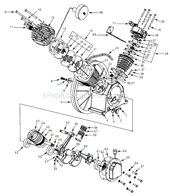 Campbell Hausfeld HS781003 (2004) Stationary Air Compressor Page B Diagram