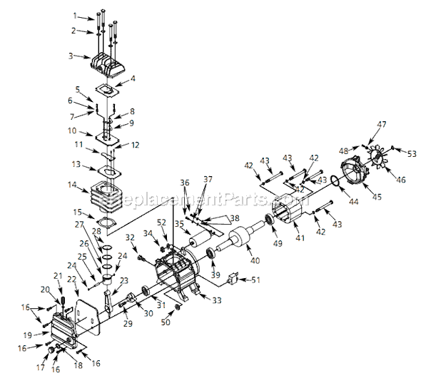 Campbell Hausfeld HX4002 (2006) Oil-Lubricated Compressor Page B Diagram
