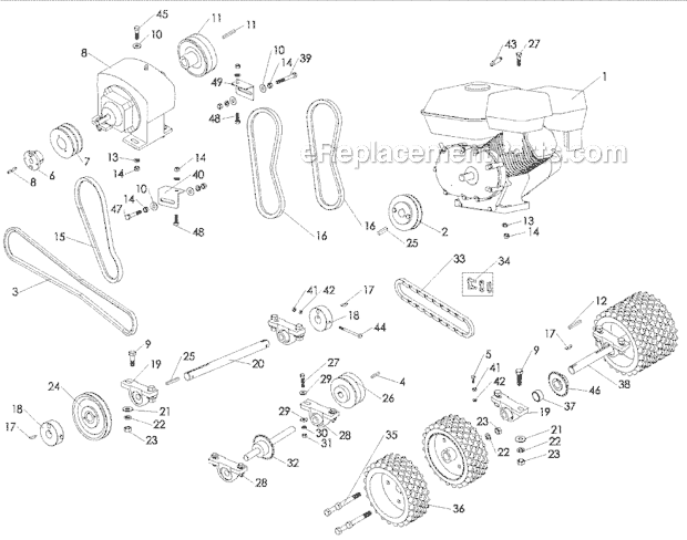 Classen SC-16/5.5 (S.N. 000105 and Above) Sod Cutter Page B Diagram