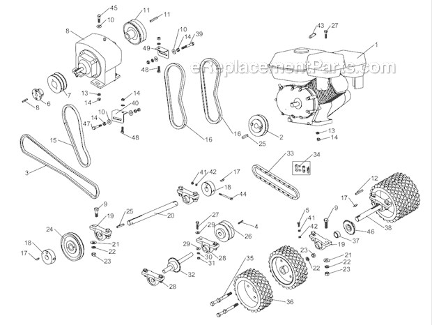 Classen SC-20/5.5 (S.N. 000141 and Above) Sod Cutter Page B Diagram