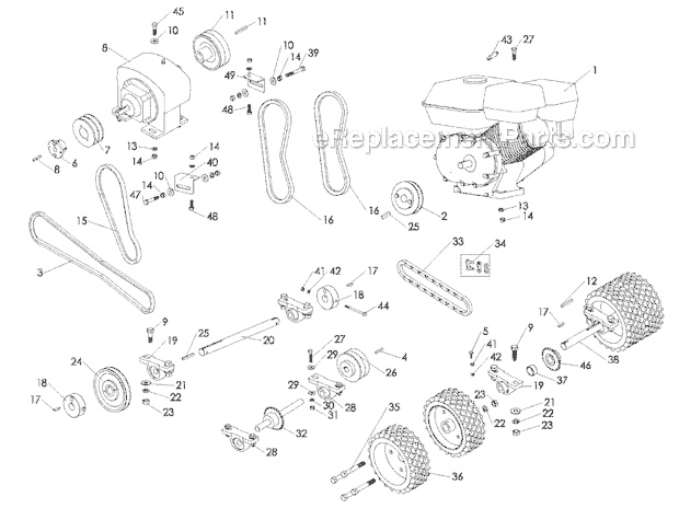 Classen SC-20/8.0 (S.N. 000164 and Above) Sod Cutter Page B Diagram