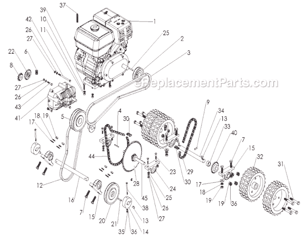 Classen SCH-12/8.0 (S.N. 000101 & Above Sod Cutter Page B Diagram