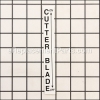 Classen Decal, Cutter Blade part number: C100132