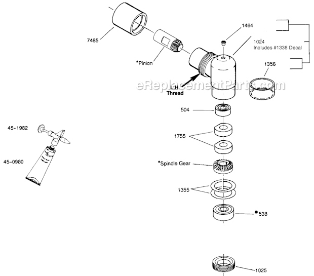 Cleco 12L2718-36 Right Angle Grinder / Sander Page B Diagram