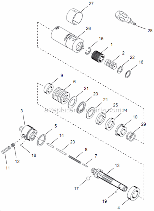 Cleco 14PTA02Q Quick Change Pistol Grip P-Handle Trigger Page D Diagram