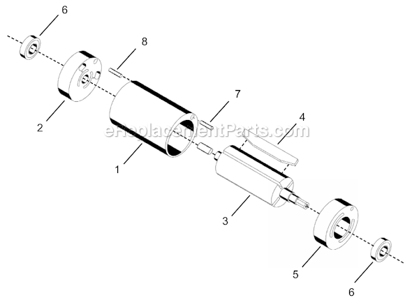 Cleco 14TTS04Q Quick Change T-Handle Pistol Nutrunner Page B Diagram