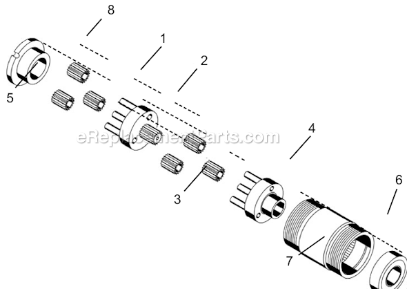 Cleco 14TTS05Q Quick Change T-Handle Pistol Nutrunner Page C Diagram