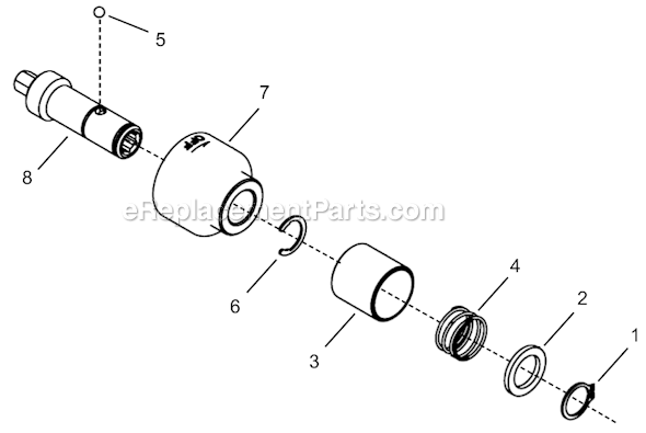 Cleco 14TTS05Q Quick Change T-Handle Pistol Nutrunner Page D Diagram