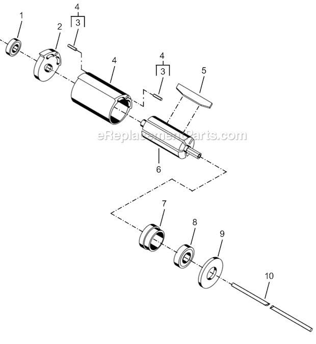 Cleco 35RSA-10Q Quick Change Inline Rev. Screwdriver Second Generation Page B Diagram