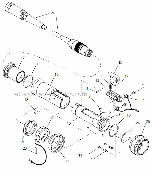 Cleco 67EA185S461 EC Floating Spindle Nutrunner Page B Diagram