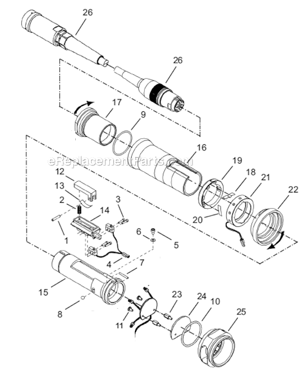 Cleco 67ES105Z4 EC Floating Spindle Nutrunner Page B Diagram