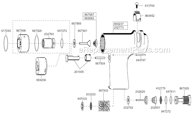 Cleco 88RSAPT-2CQ Quick Change Pistol Push & Trigger Start Rev. Screwdriver Second Generation Page D Diagram