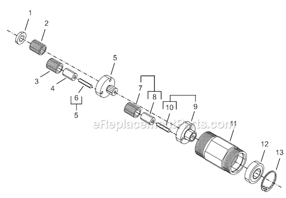 Cleco 8RSAPT-10BQ Quick Change Pistol Push & TriggerRev. Screwdriver Second Generation Page C Diagram