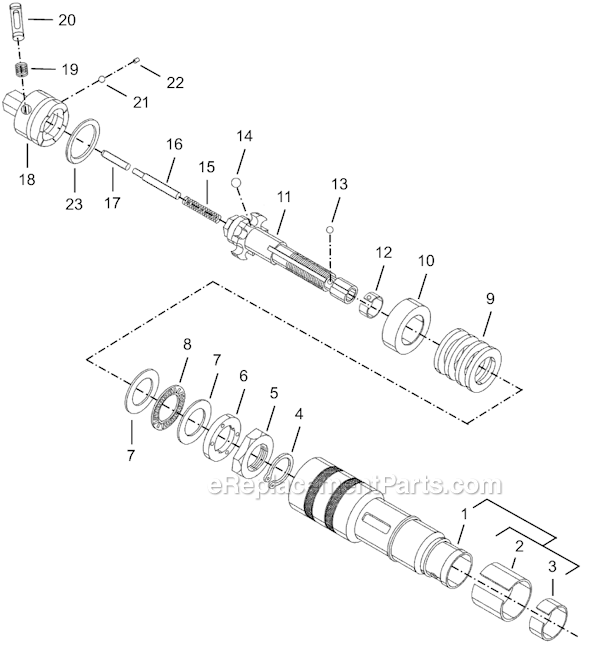 Cleco 8SA-7BQ Quick Change Inline Non-Rev. Screwdriver Second Generation Page D Diagram