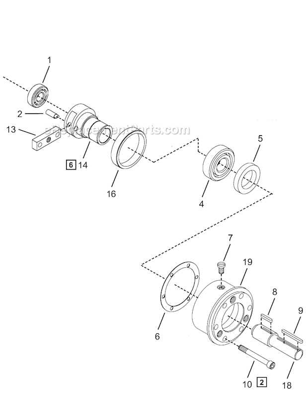 Cleco A6R308M Axial Piston Power Motor Page B Diagram