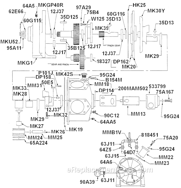 Cleco MMS400M Radial Piston Power Motor Page A Diagram