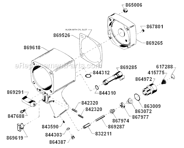 Cleco WP-2110B-8 1in. Pistol Grip Impact Wrench Second Generation Page D Diagram